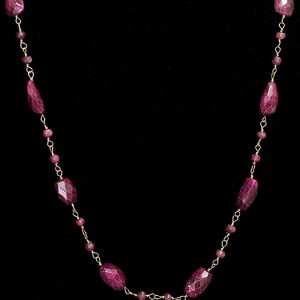 Ruby with Gold Necklace