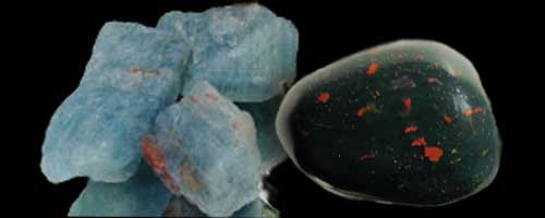 aquamarine and bloodstone: birthstones of earth and water